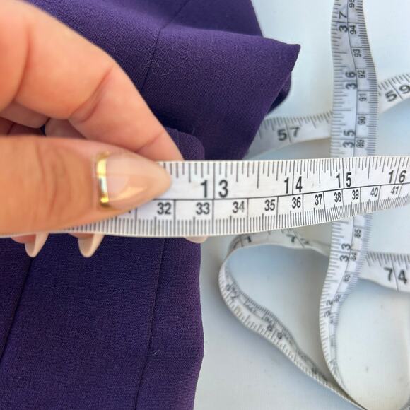 Vintage Richard Tyler Couture High Waisted Retro Pleated Purple Trousers 6 - Picture 13 of 13